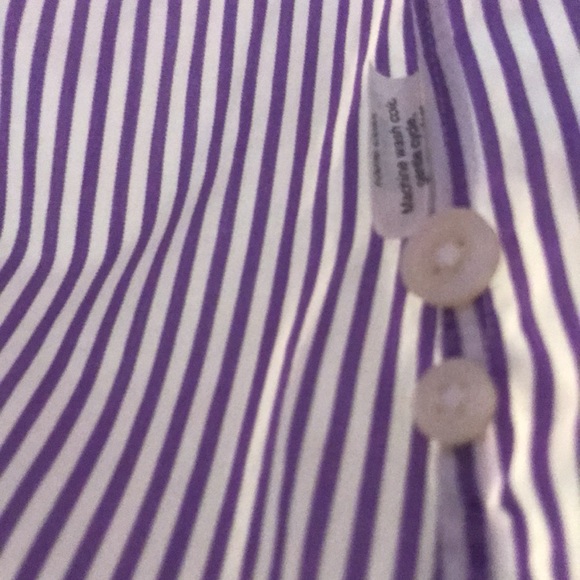 NWOT J. Crew Purple Pinstripe Dress Shirt - Picture 4 of 4